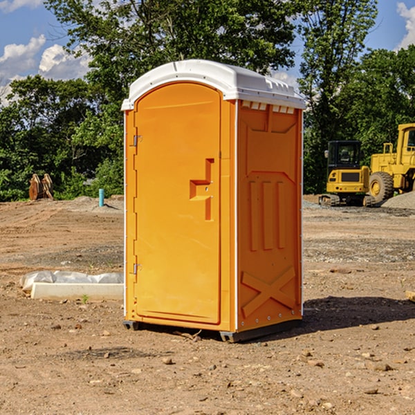 how often are the portable restrooms cleaned and serviced during a rental period in Kerr Montana